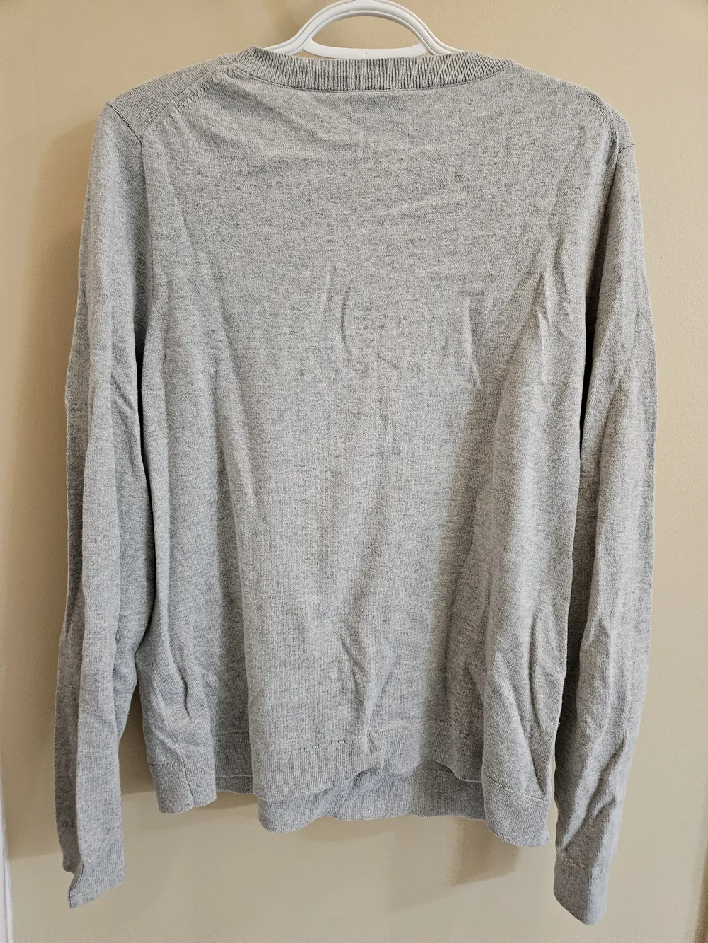 J. Crew Light Gray Sweater with Pink & Black Dog Motif